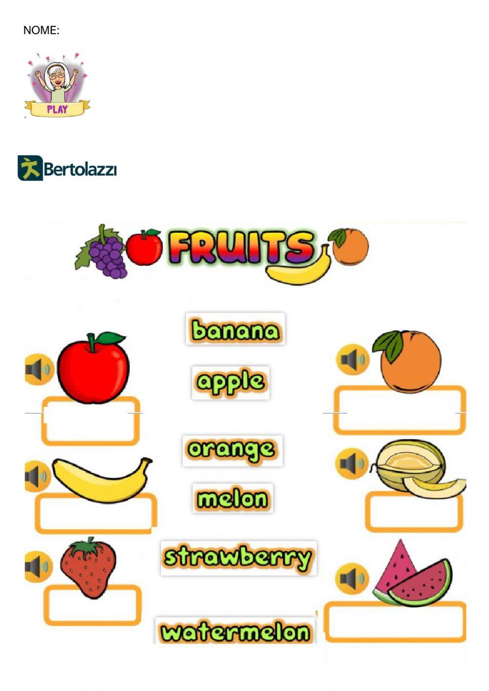 INGLÊS fRUTAS