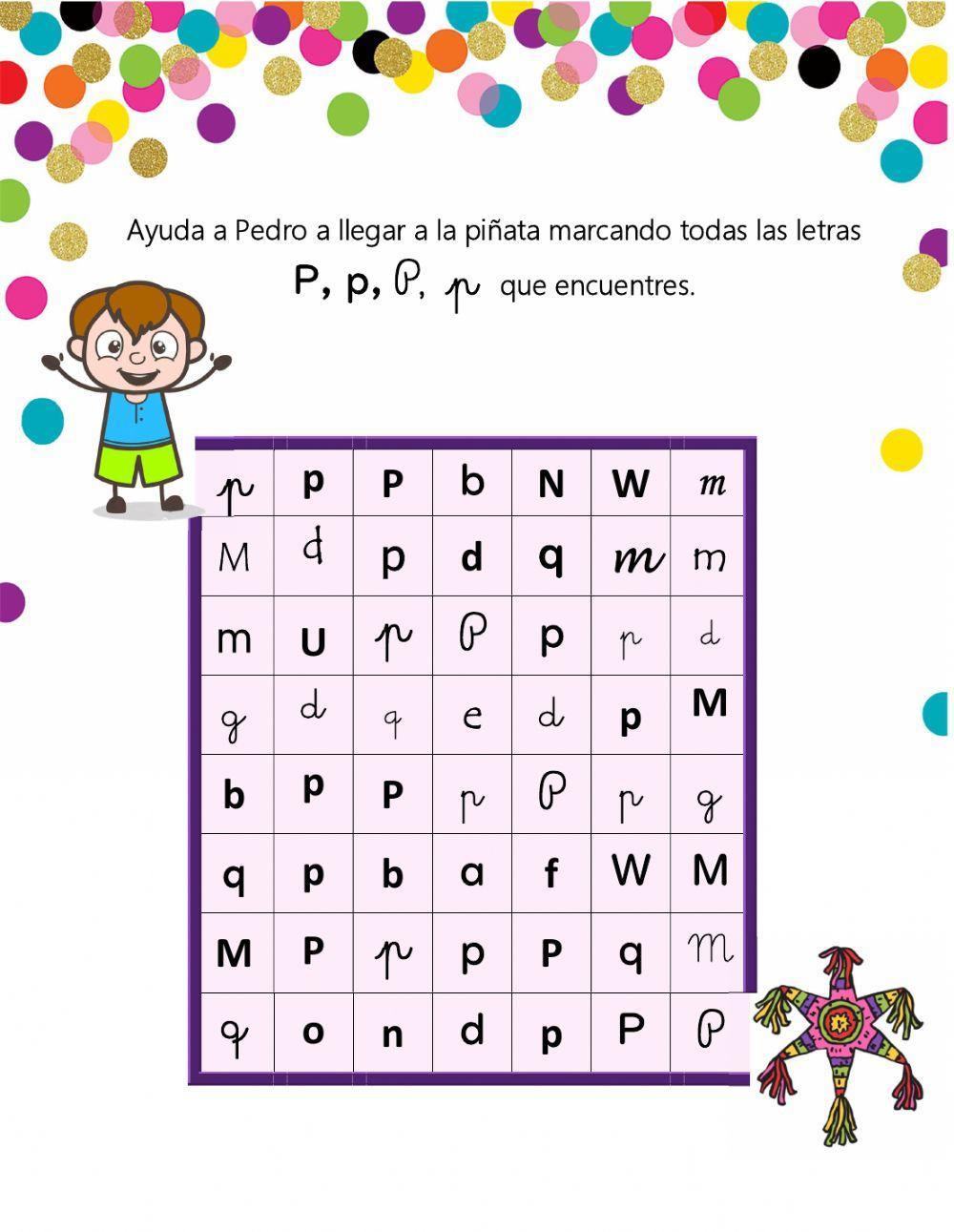 Laberinto de letras P