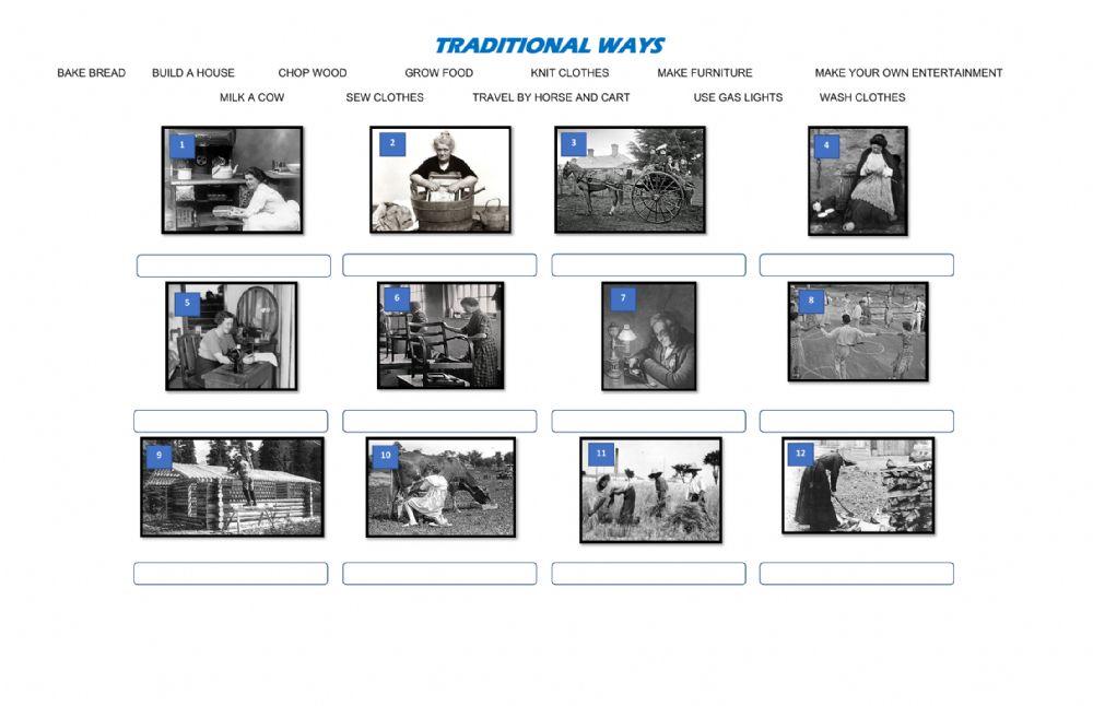 Traditional ways Traditional ways