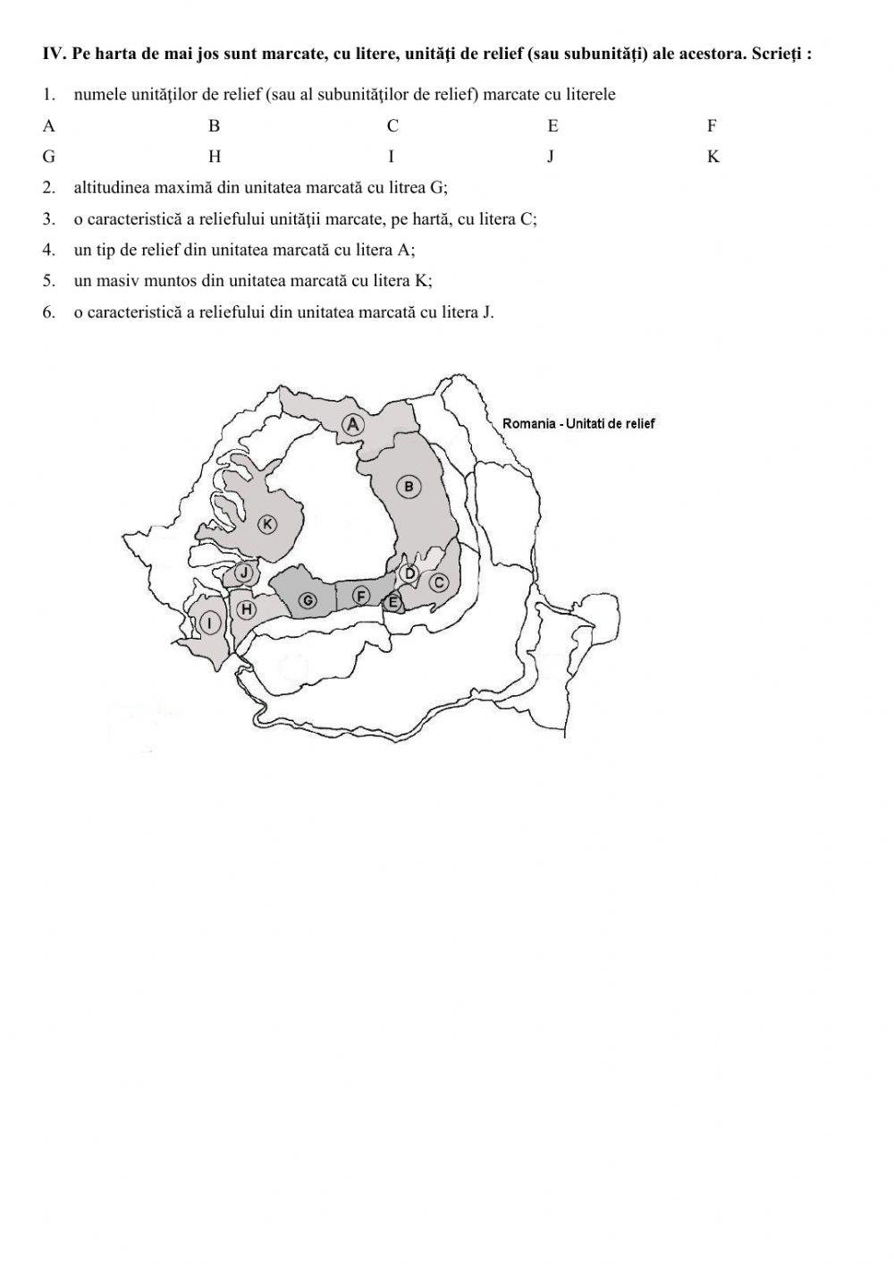 Test - Munții Carpați