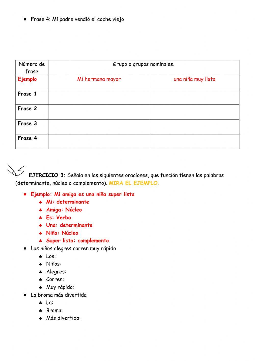 El Grupo Nominal Interactive Worksheet Live WorksheetsSex Picture