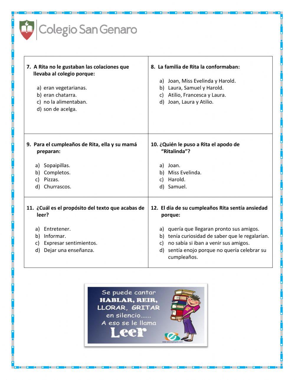 Prueba del libro ritalinda