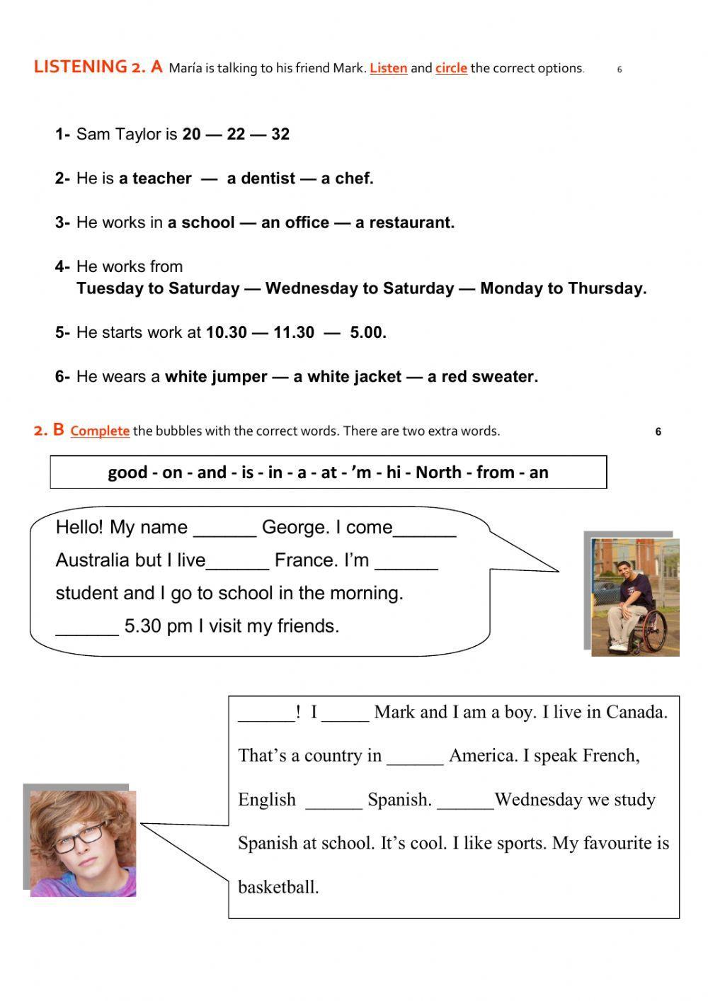 Practise 1 for final  test