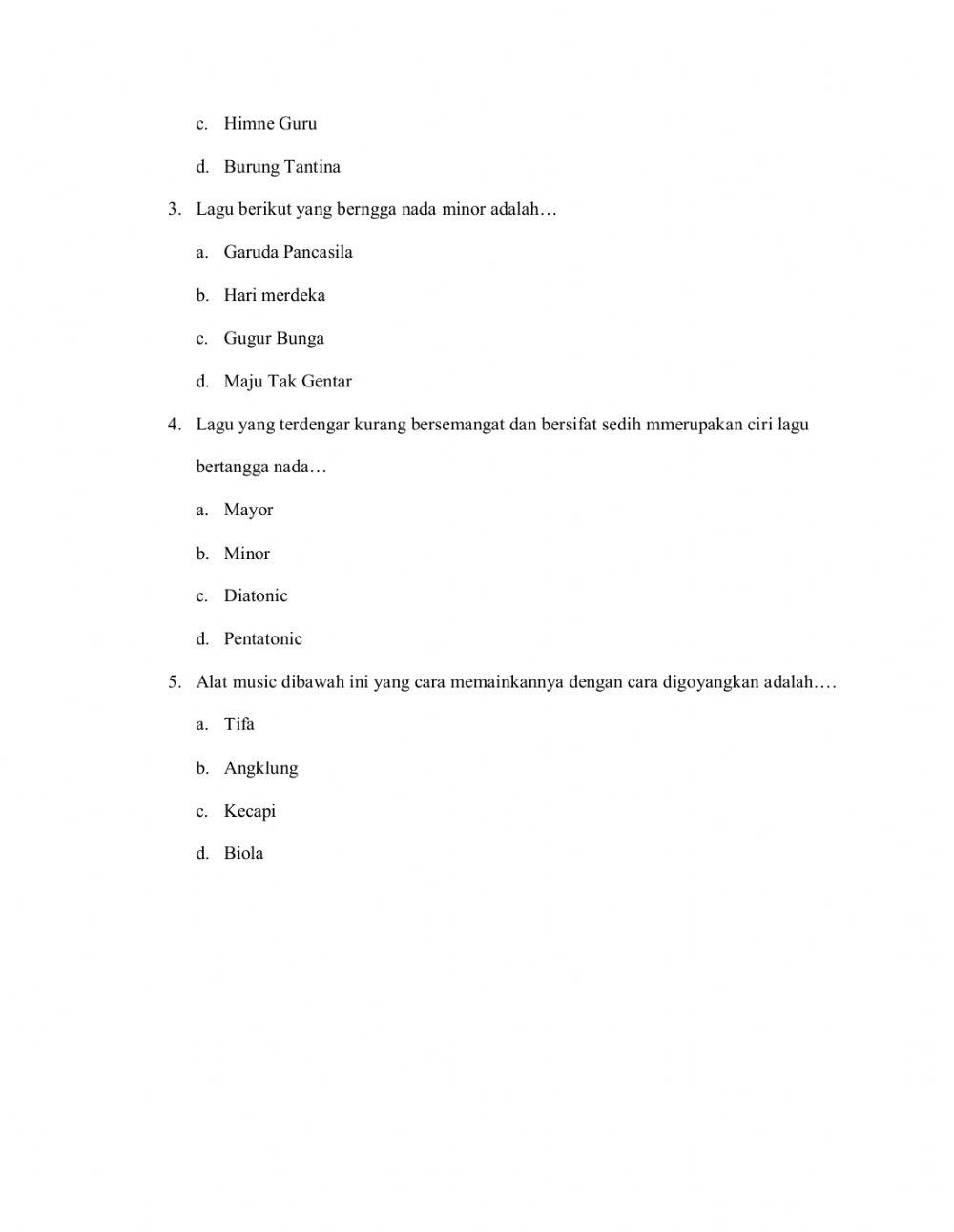 Penilaian tema 3 subtema 1