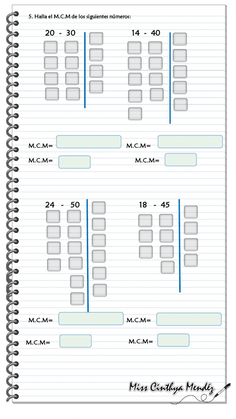 Mínimo Común Multiplo