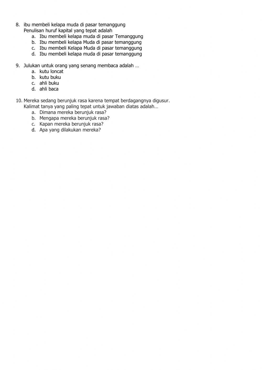 Bahasa Indonesia Kelas 5