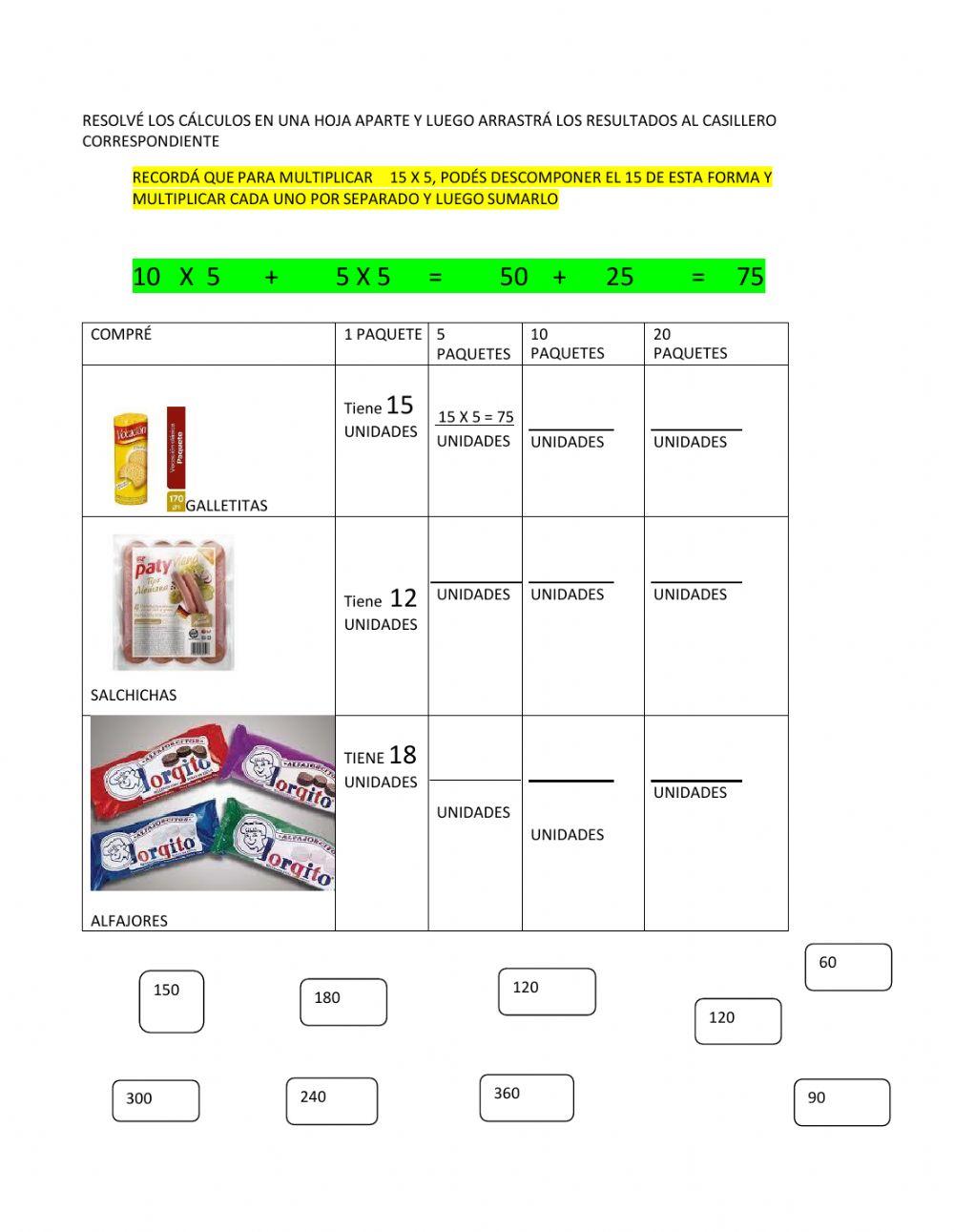 Descomposición y multiplicación