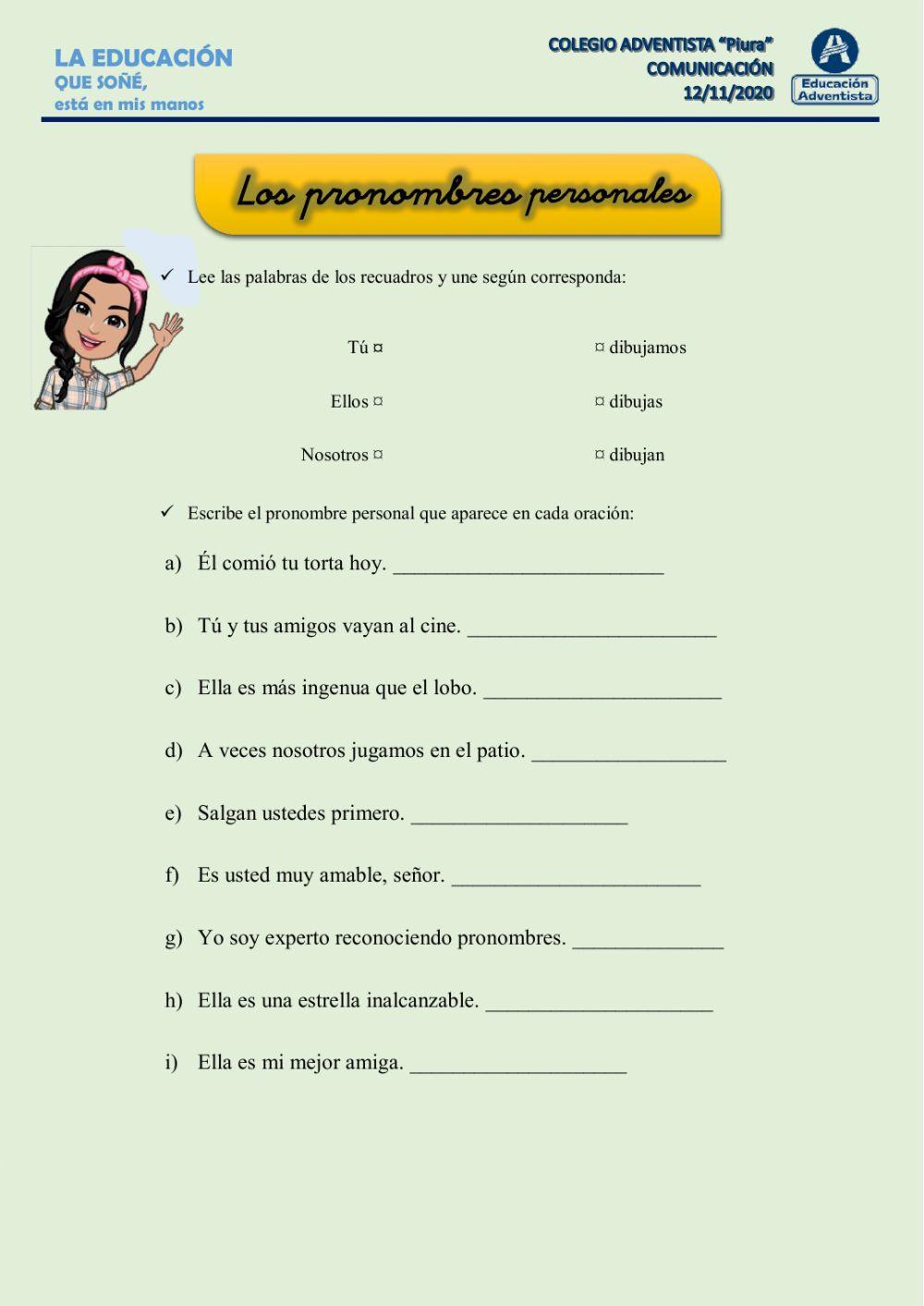 Pronombres personales