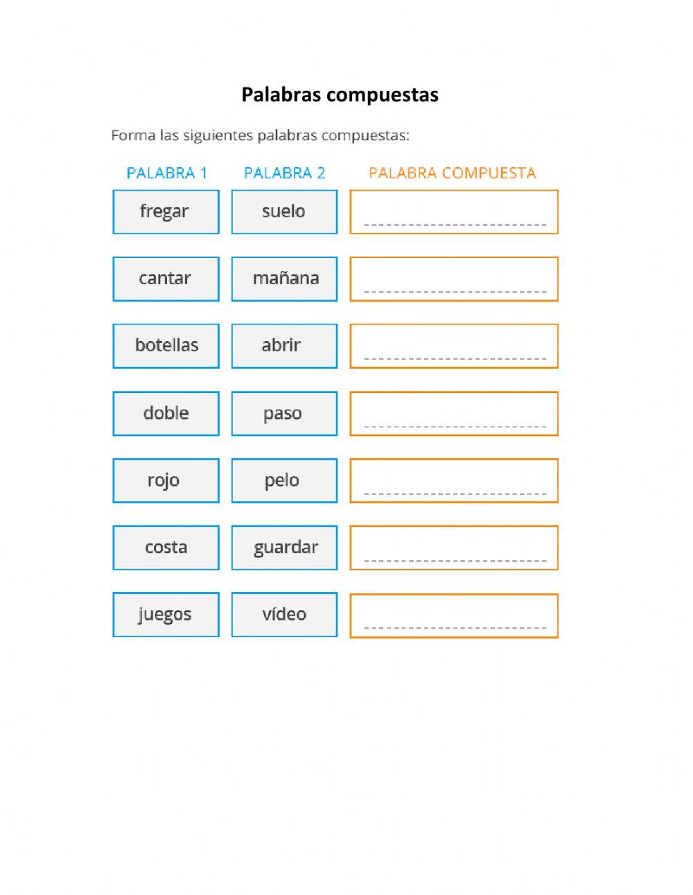 Repaso contenidos familia de palabras, palabras compuestas, aumentativos y diminutivos.