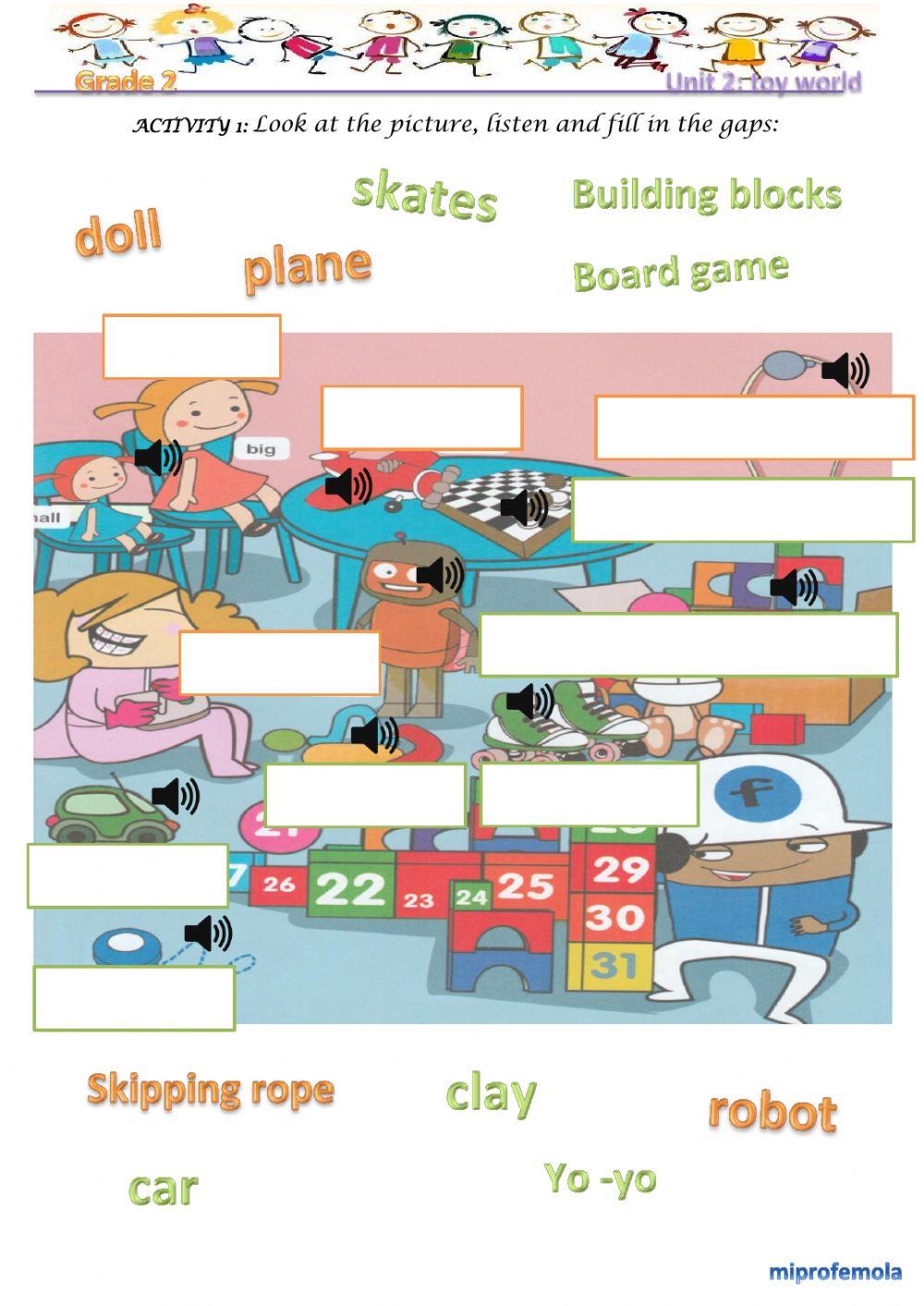 Toy world vocabulary