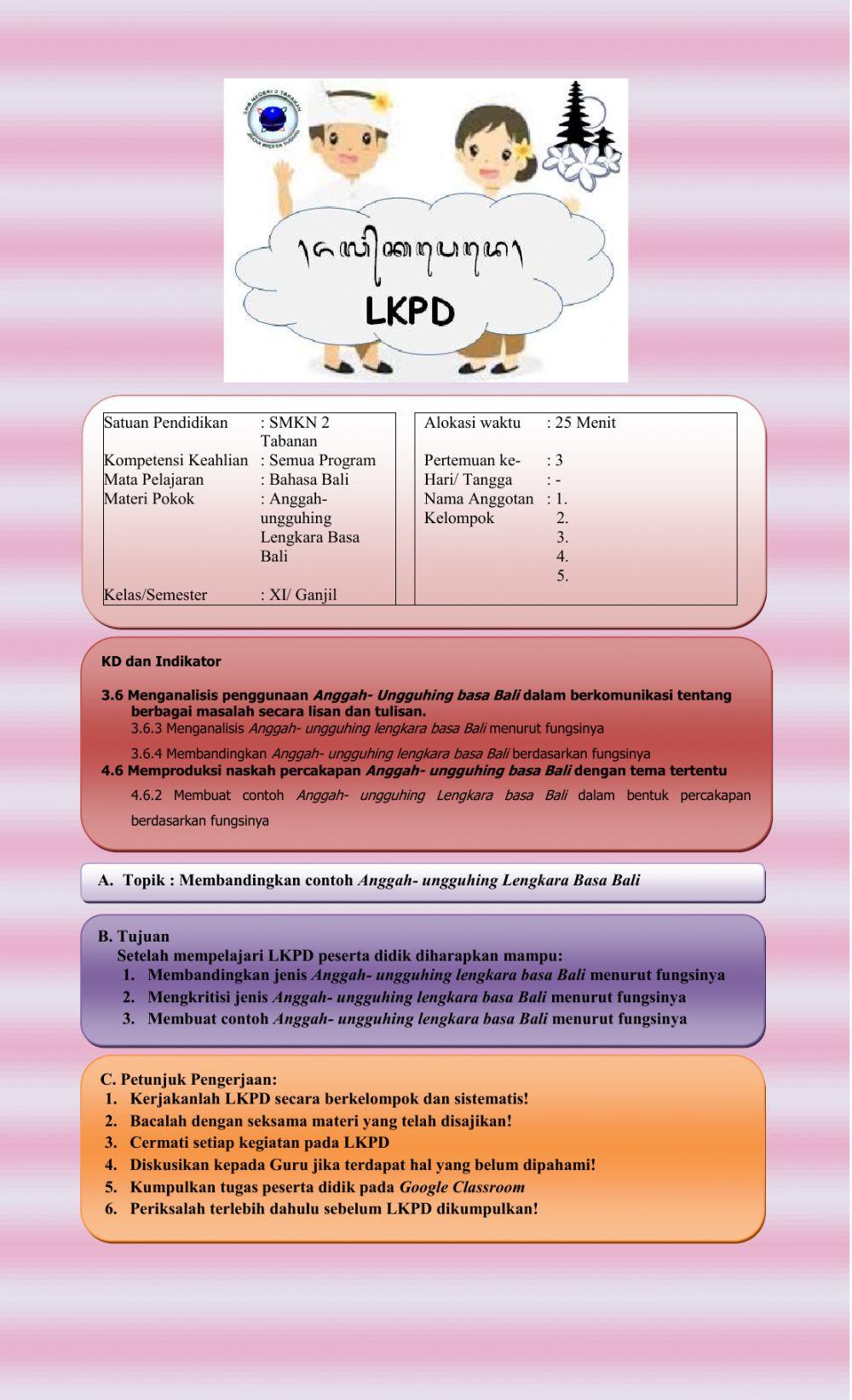 Anggah- ungguhing Lengkara Basa Bali