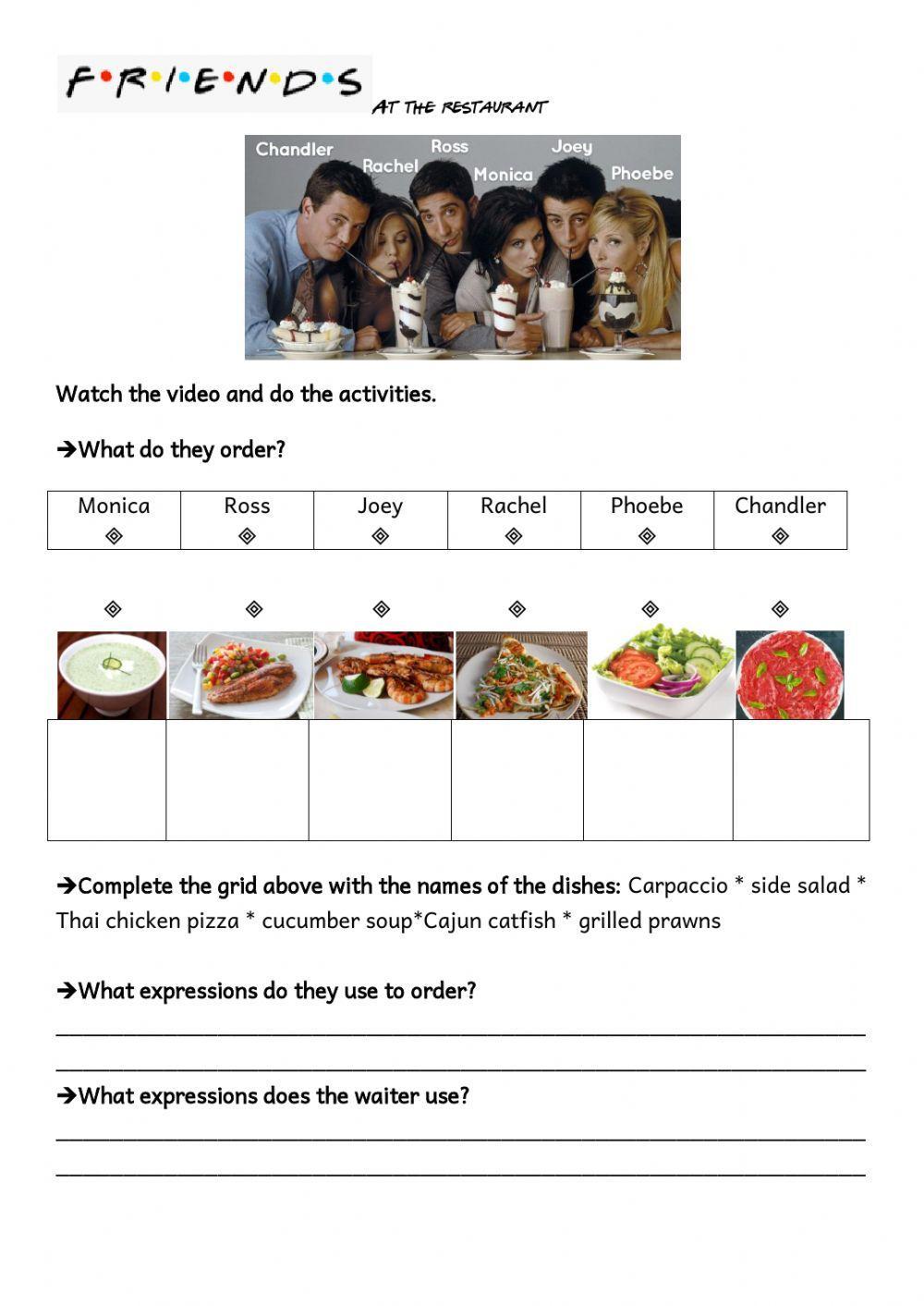 Friends - at the restaurant