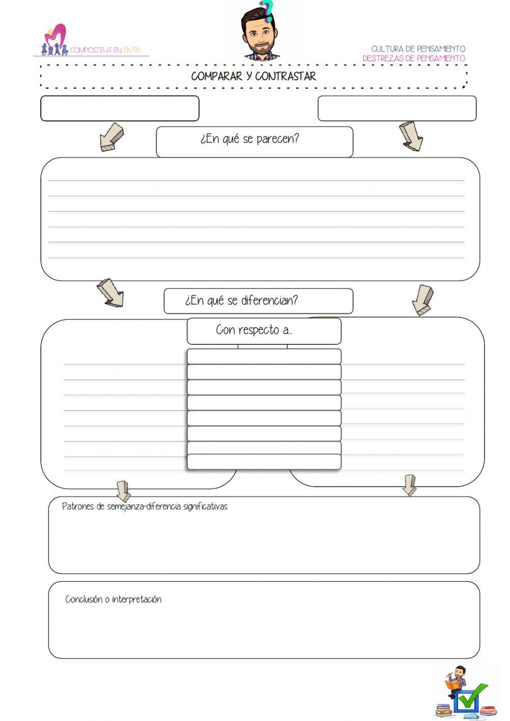 COMPARA Y CONTRASTA-sujeto y predicado