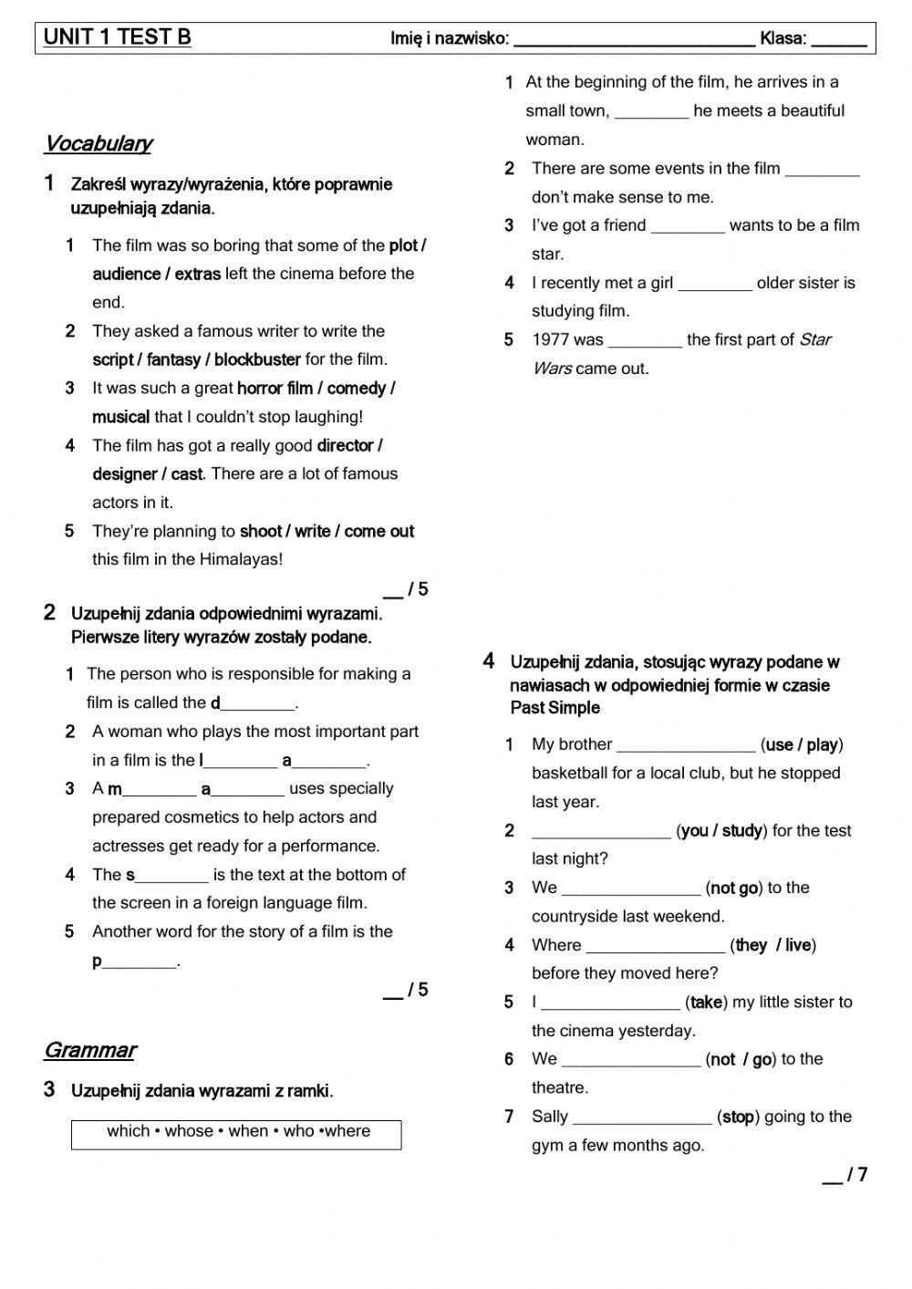 Brainy 7 test 1 b