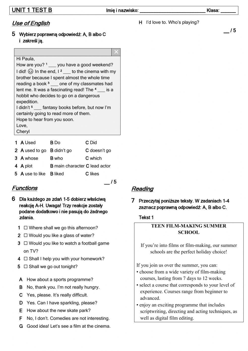 Brainy 7 test 1 b