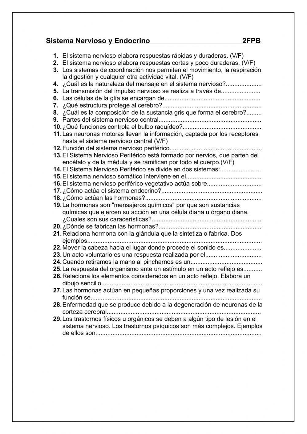 Sistema nervioso y endocrino