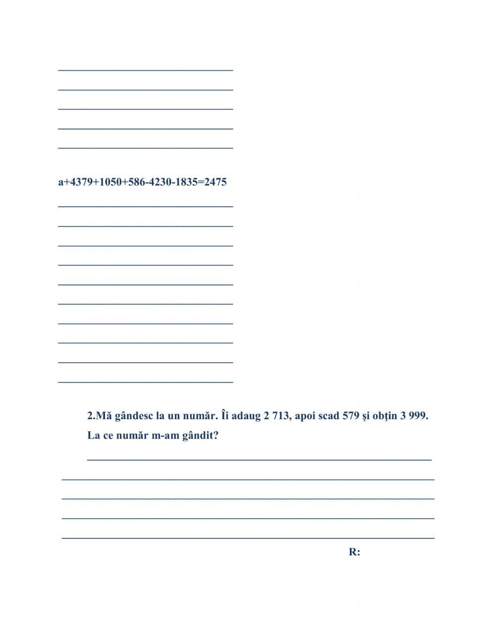 Aflarea numarului necunoscut