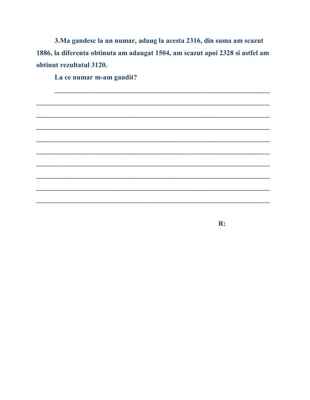 Aflarea numarului necunoscut