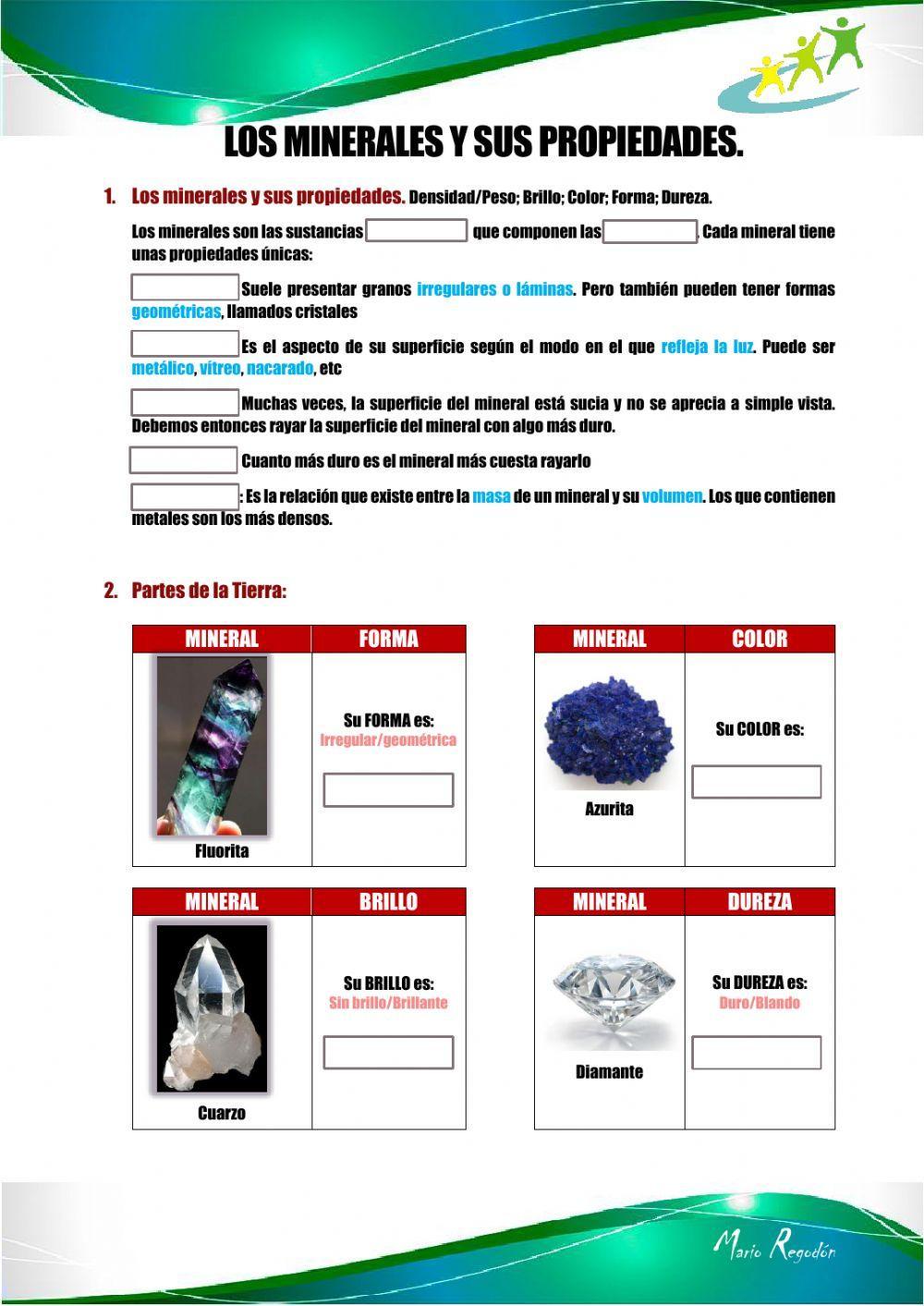 Los minerales y sus propiedades