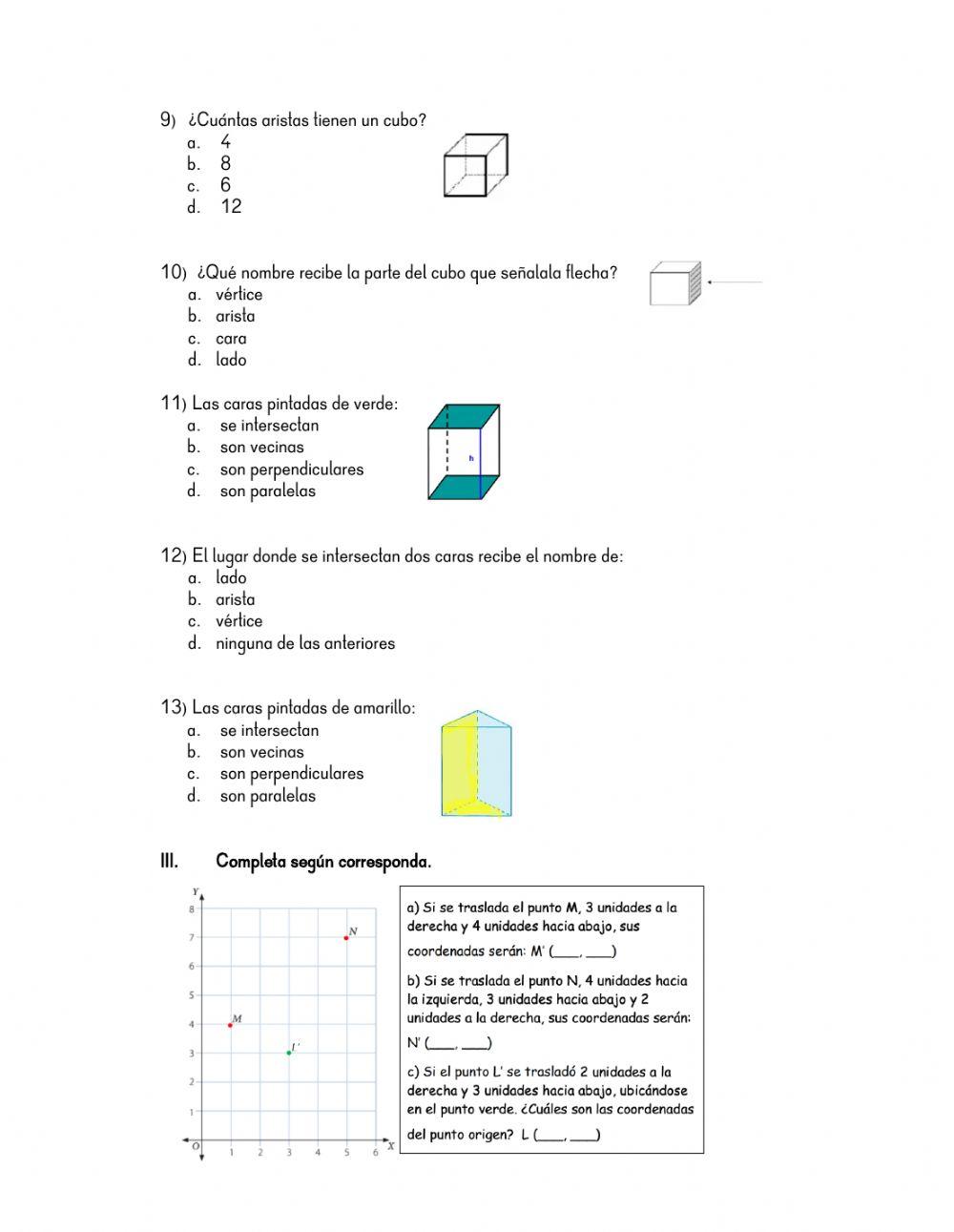 5º, Recordando lo aprendido