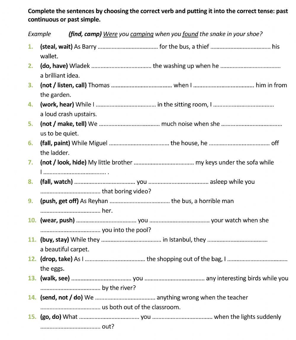 Past Simple & Past Continuous