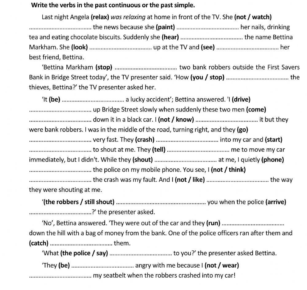 Past Simple & Past Continuous