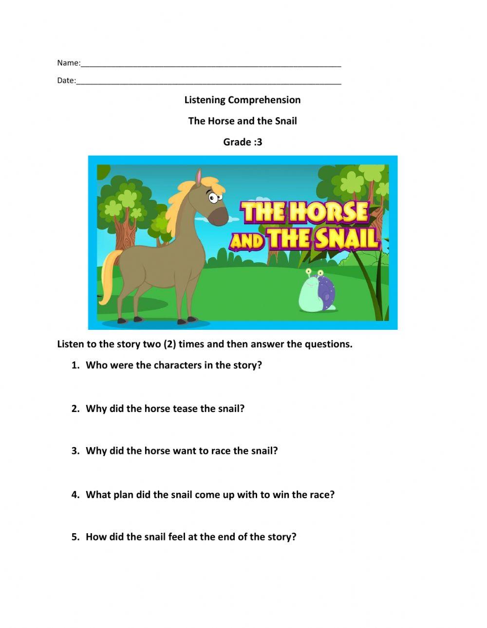 The Horse and the Snail
