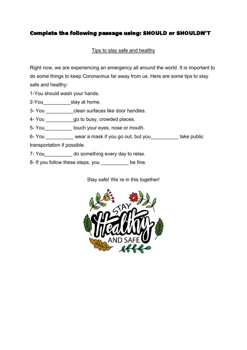 Should and shouldn't