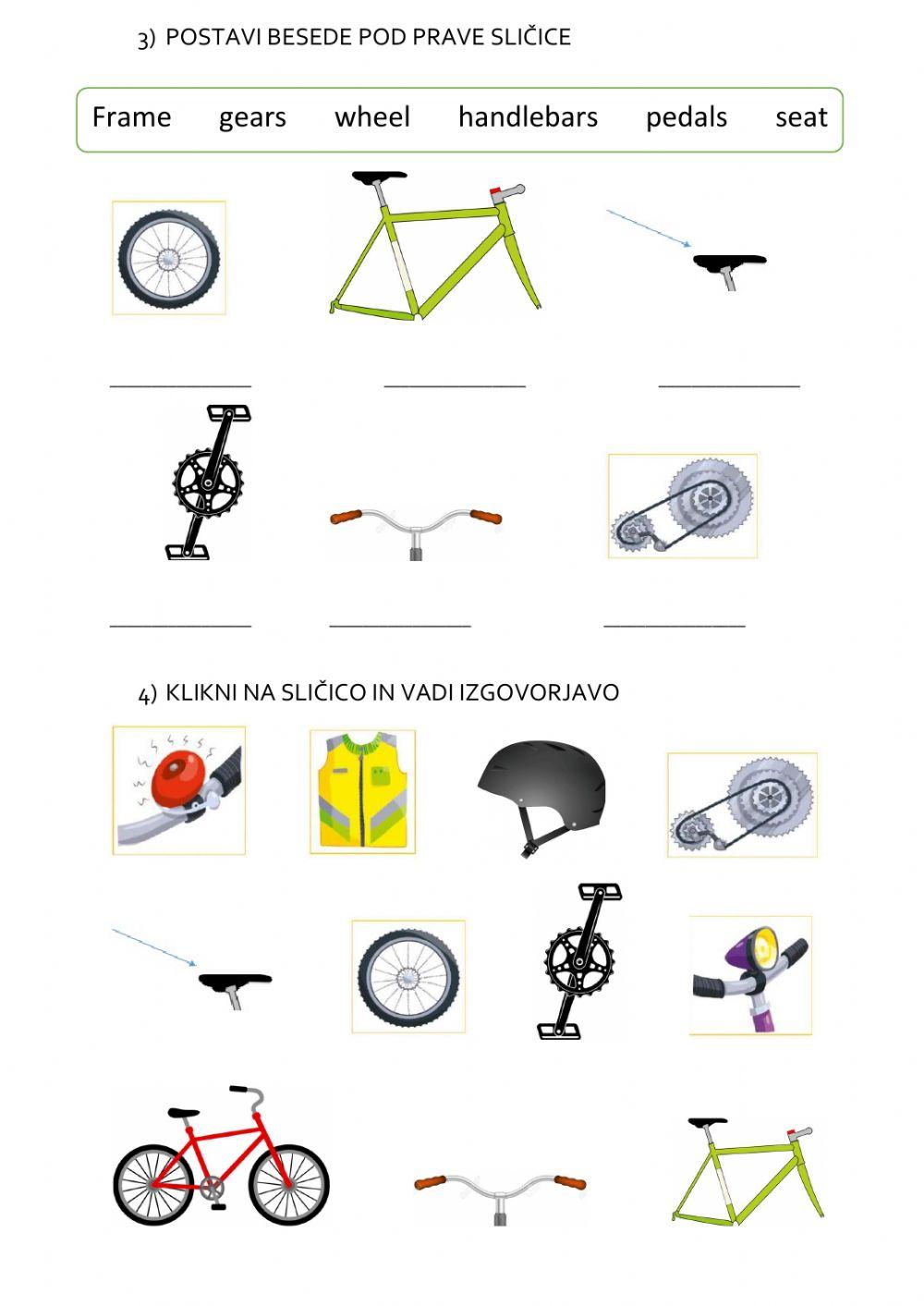 A3 - Cycling (parts of a bicycle, gear)