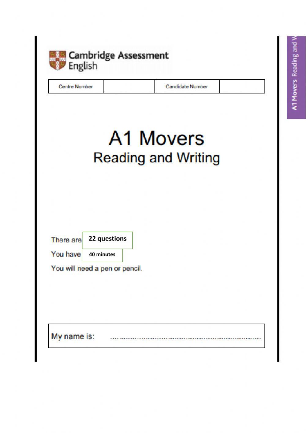Final exam reading adn writing