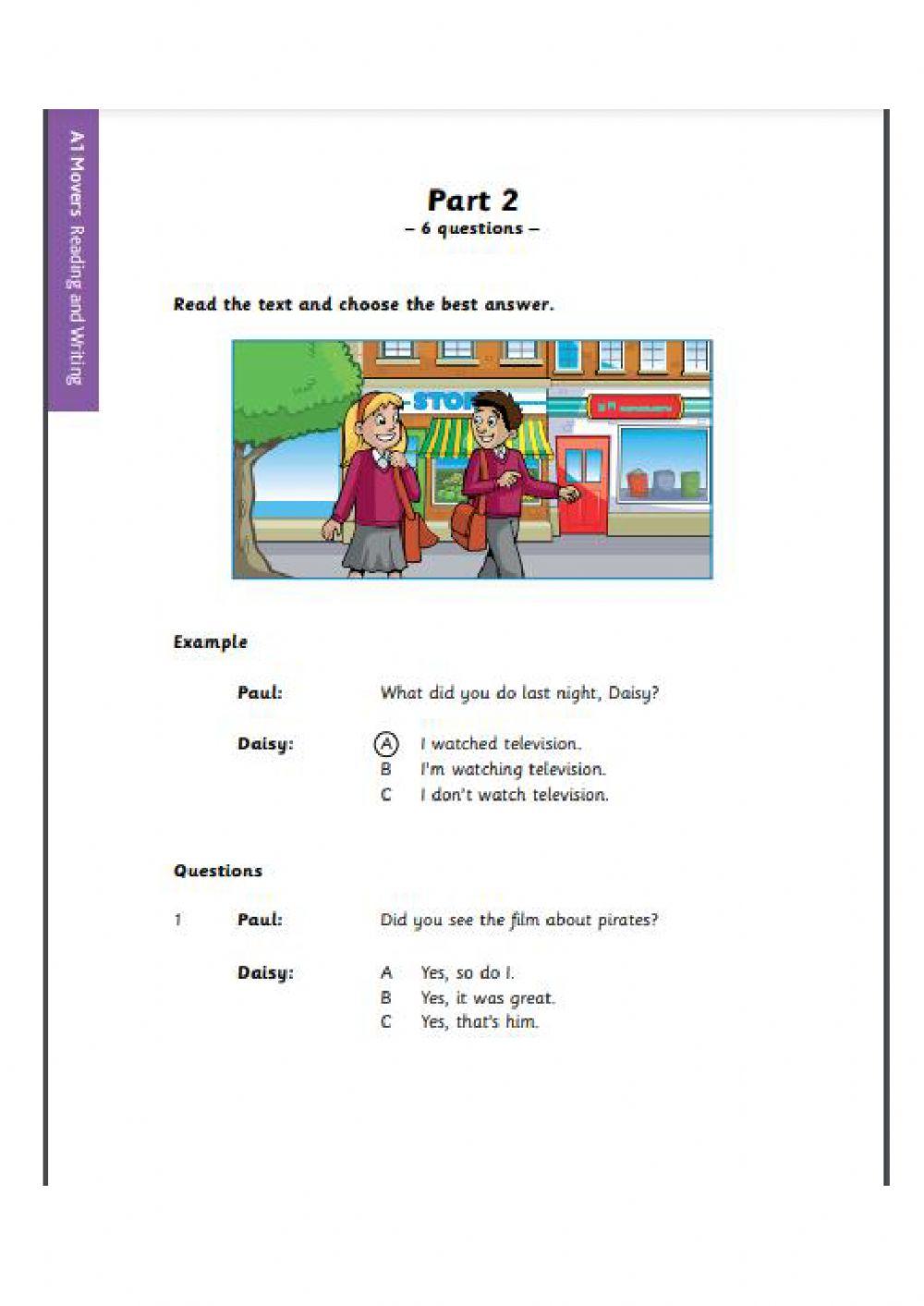 Final exam reading adn writing