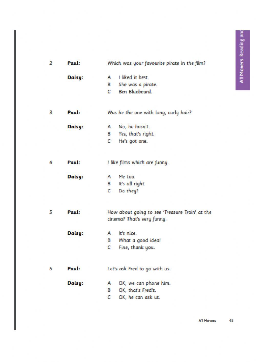 Final exam reading adn writing
