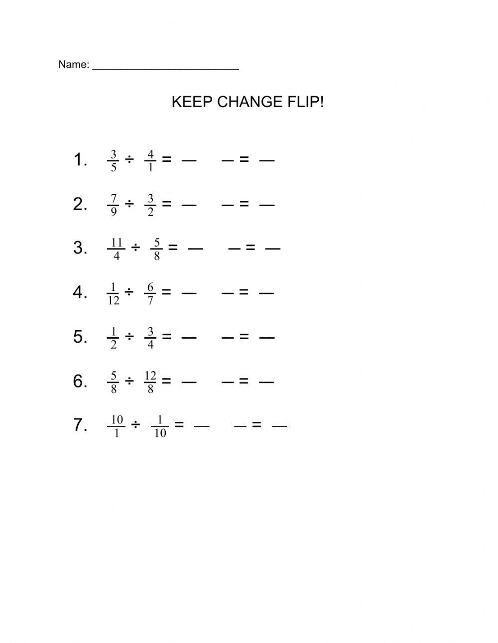 Dividing Fractions online worksheet | Live Worksheets Dividing Fractions online worksheet | Live Worksheets
