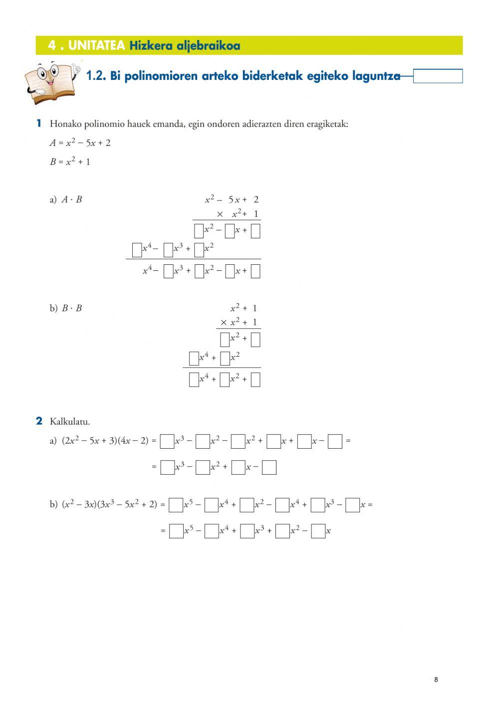 Polinomioen eragiketak