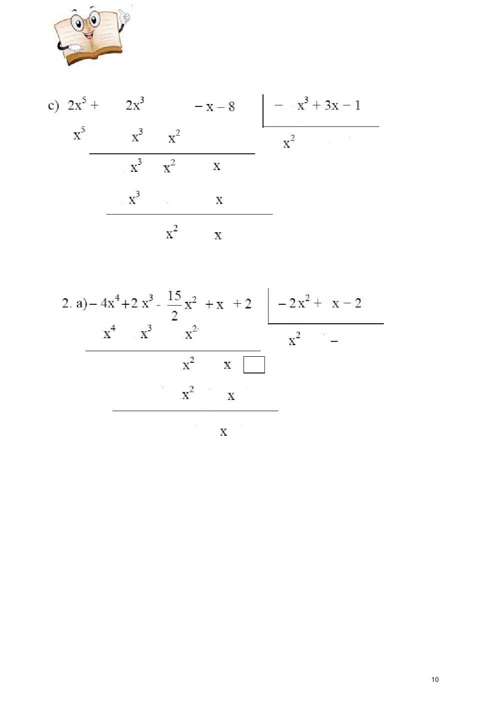 Polinomioen eragiketak