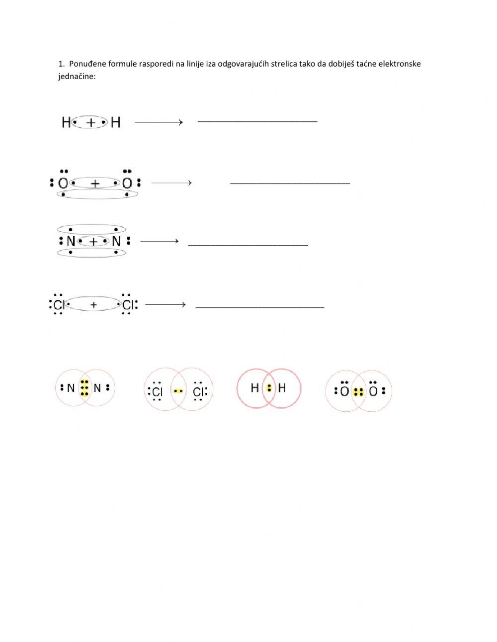 Kovalentna veza jednačine