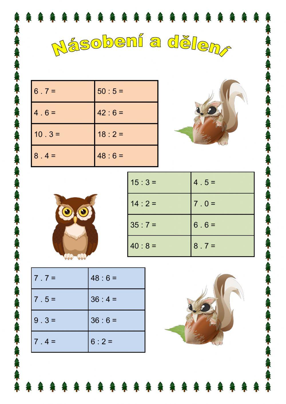 Násobení a dělení