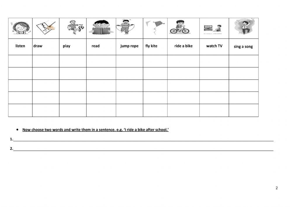 Spelling Worksheet-school