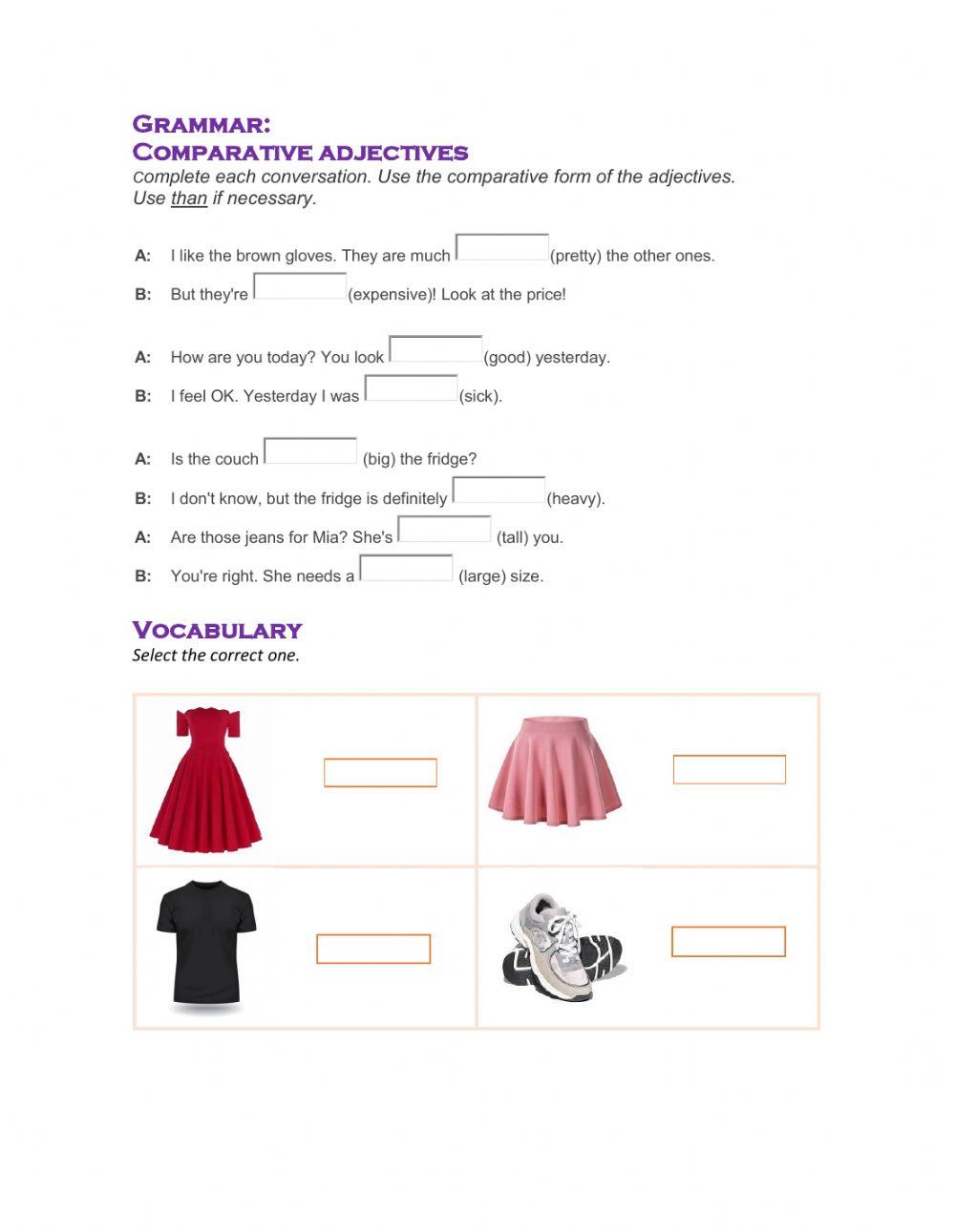 Object Pronouns and Comparative Adjectives