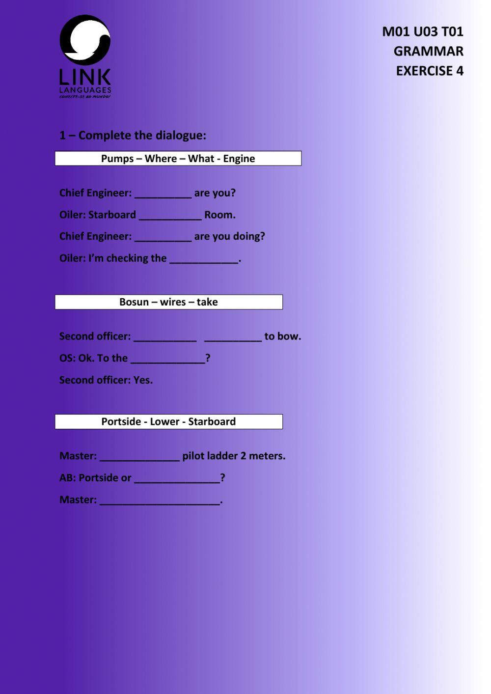 M01 U03 T01 - GRAMMAR - EXERCISE 4 