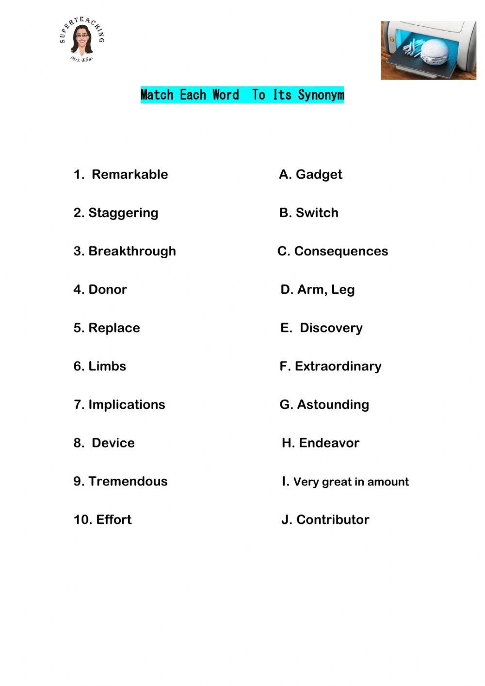Exam Practice E  -printers of the future