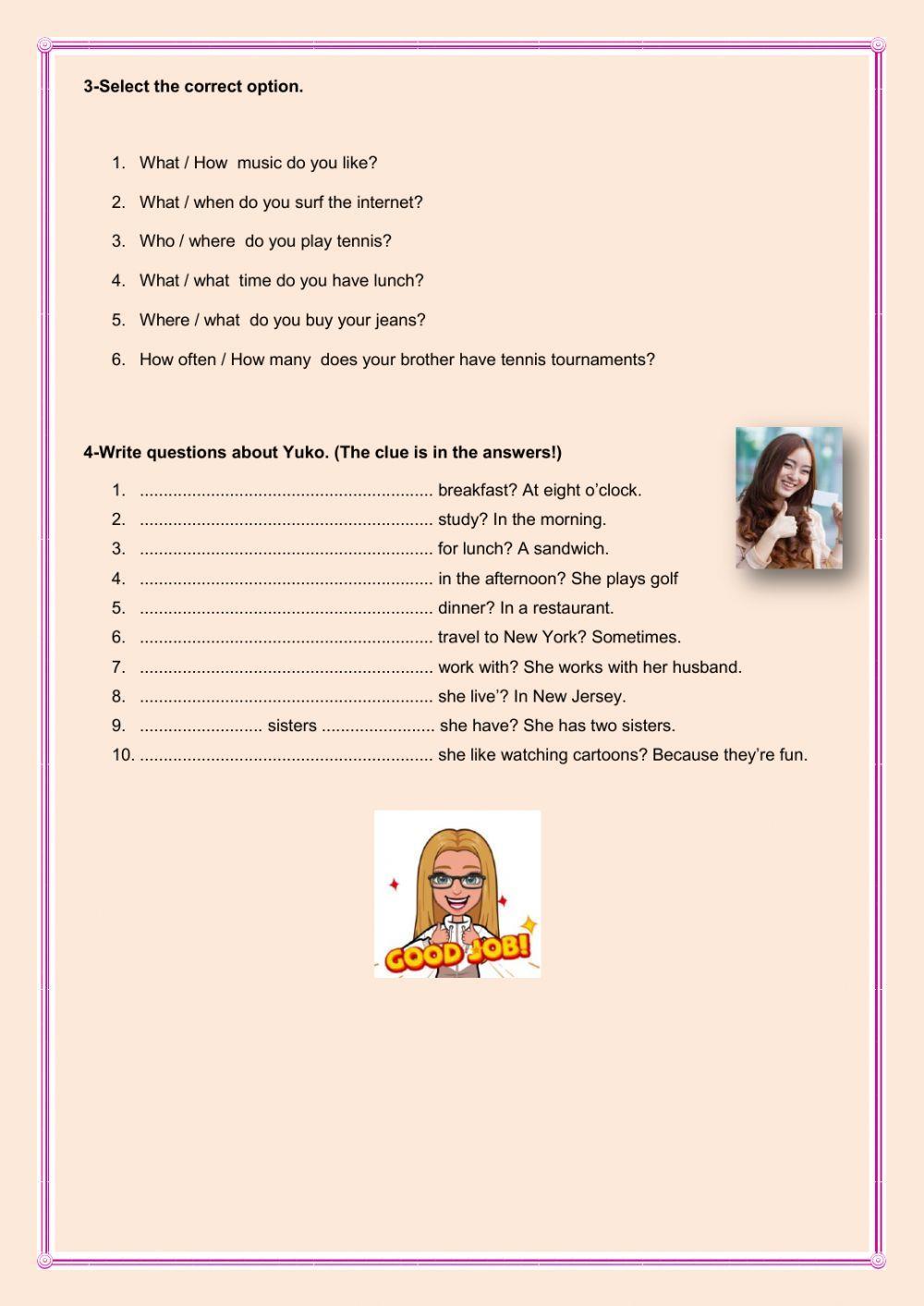 Simple Present - Information questions