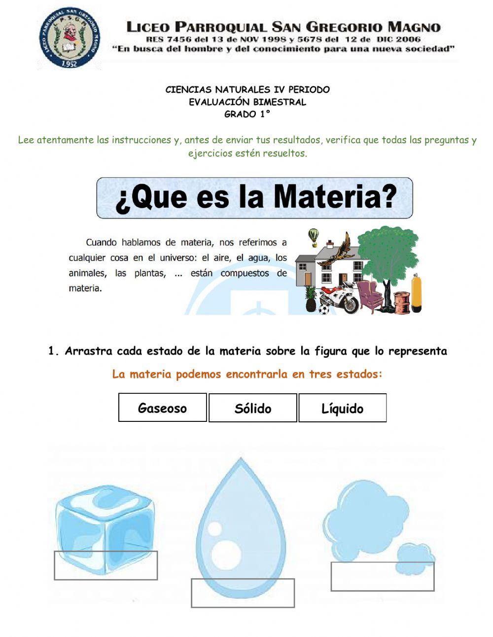 BIMESTRAL CIENCIAS NATURALES IV