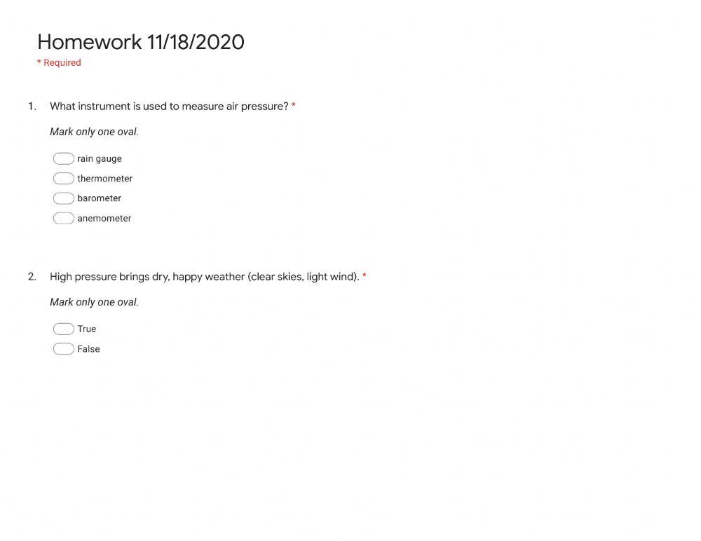 Science Homework 11-18-2020