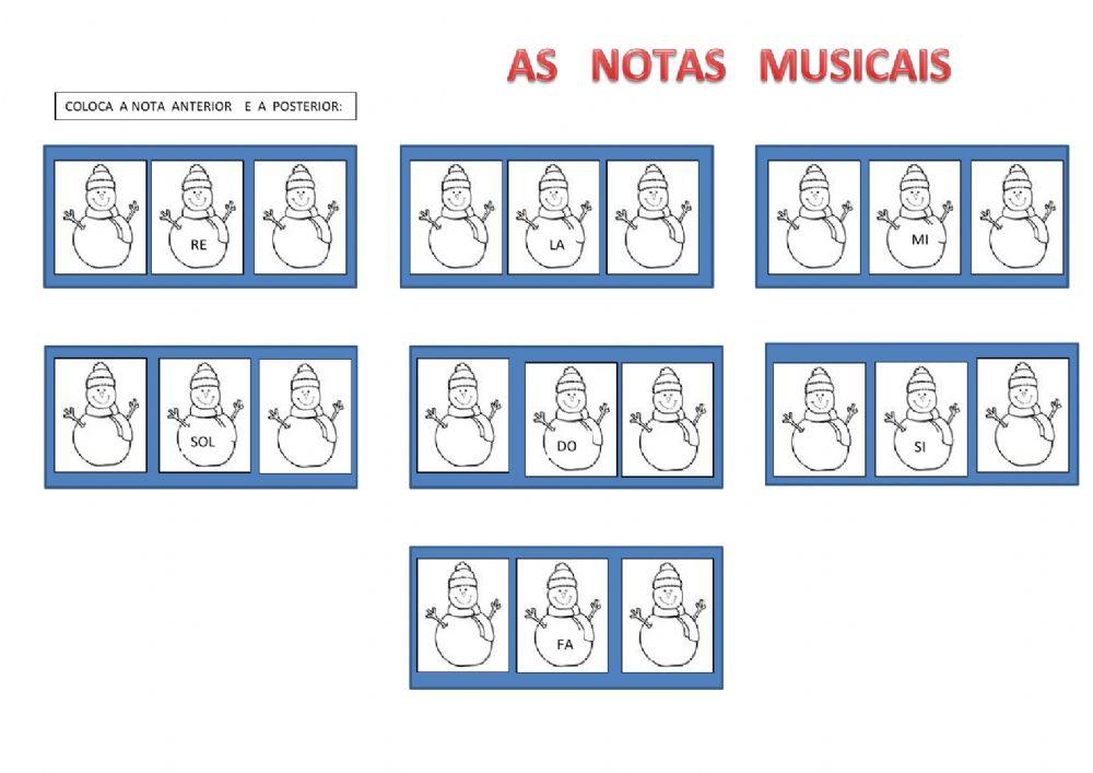 As notas musicais