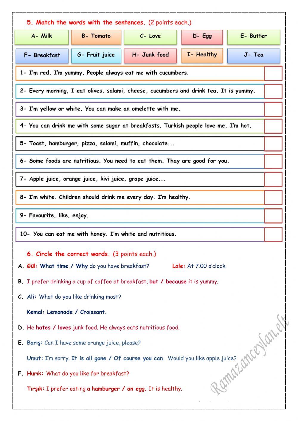 6.2. Yummy Breakfast Quiz