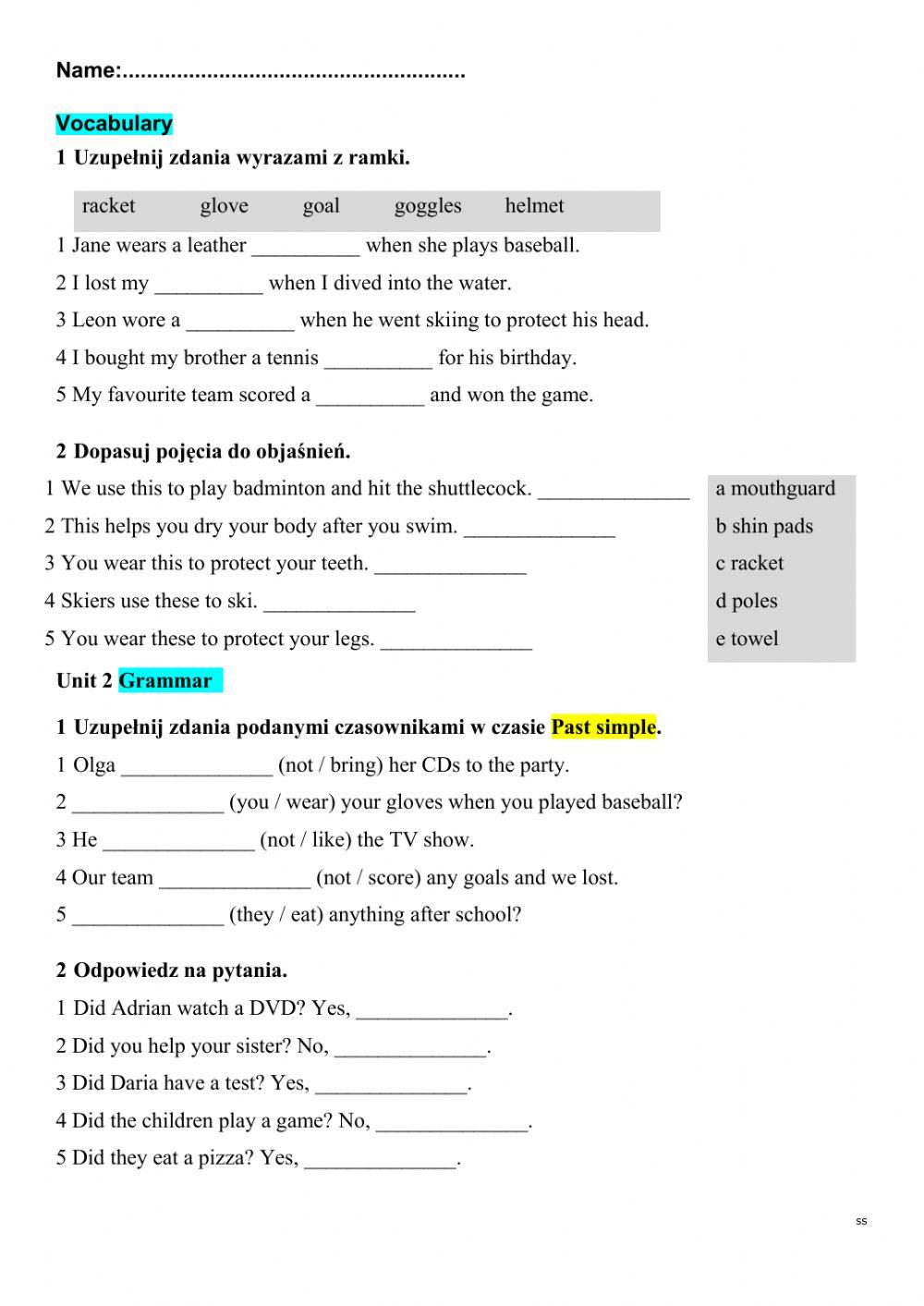 Past Simple and continuous
