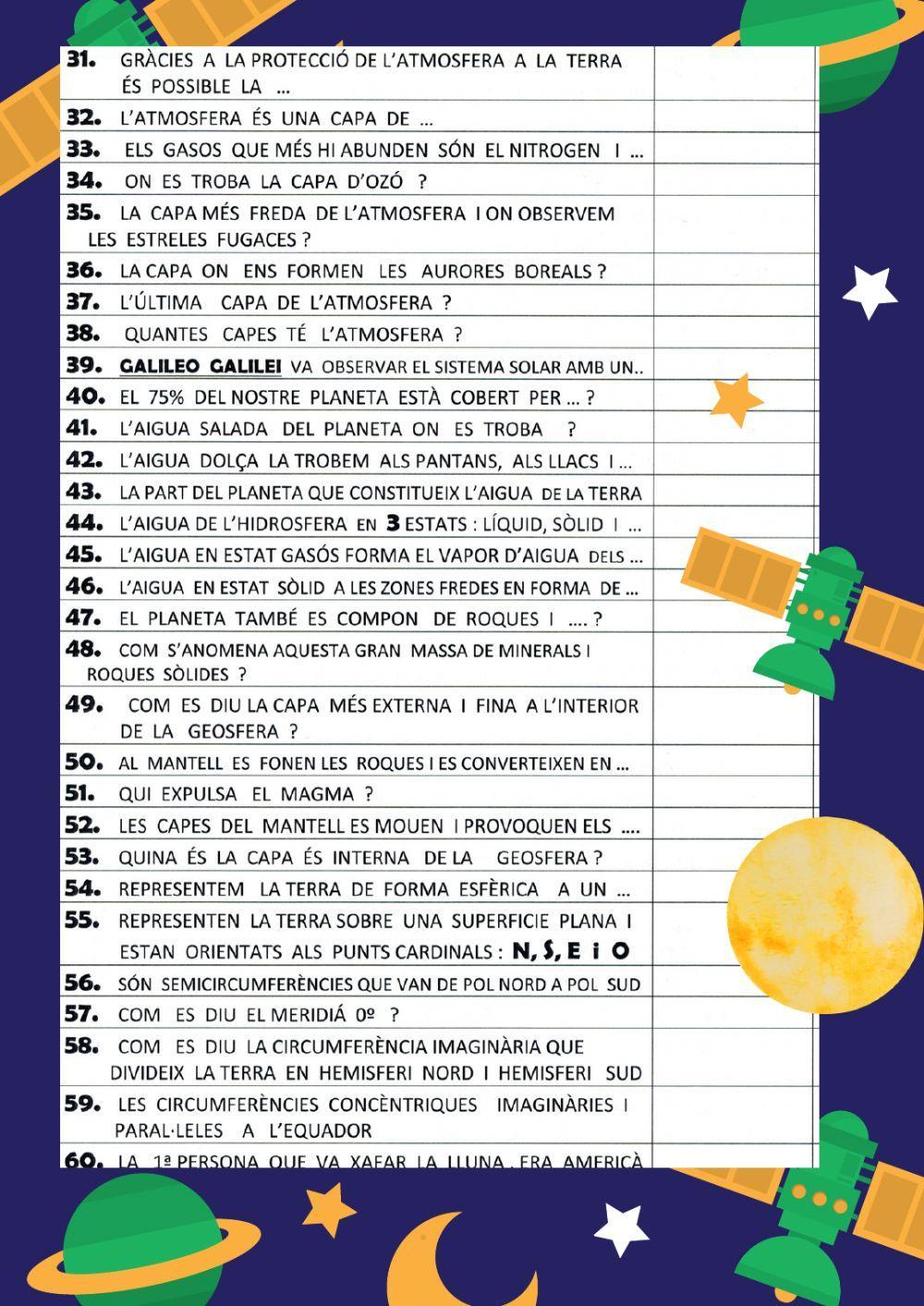 De l-univers a la terra