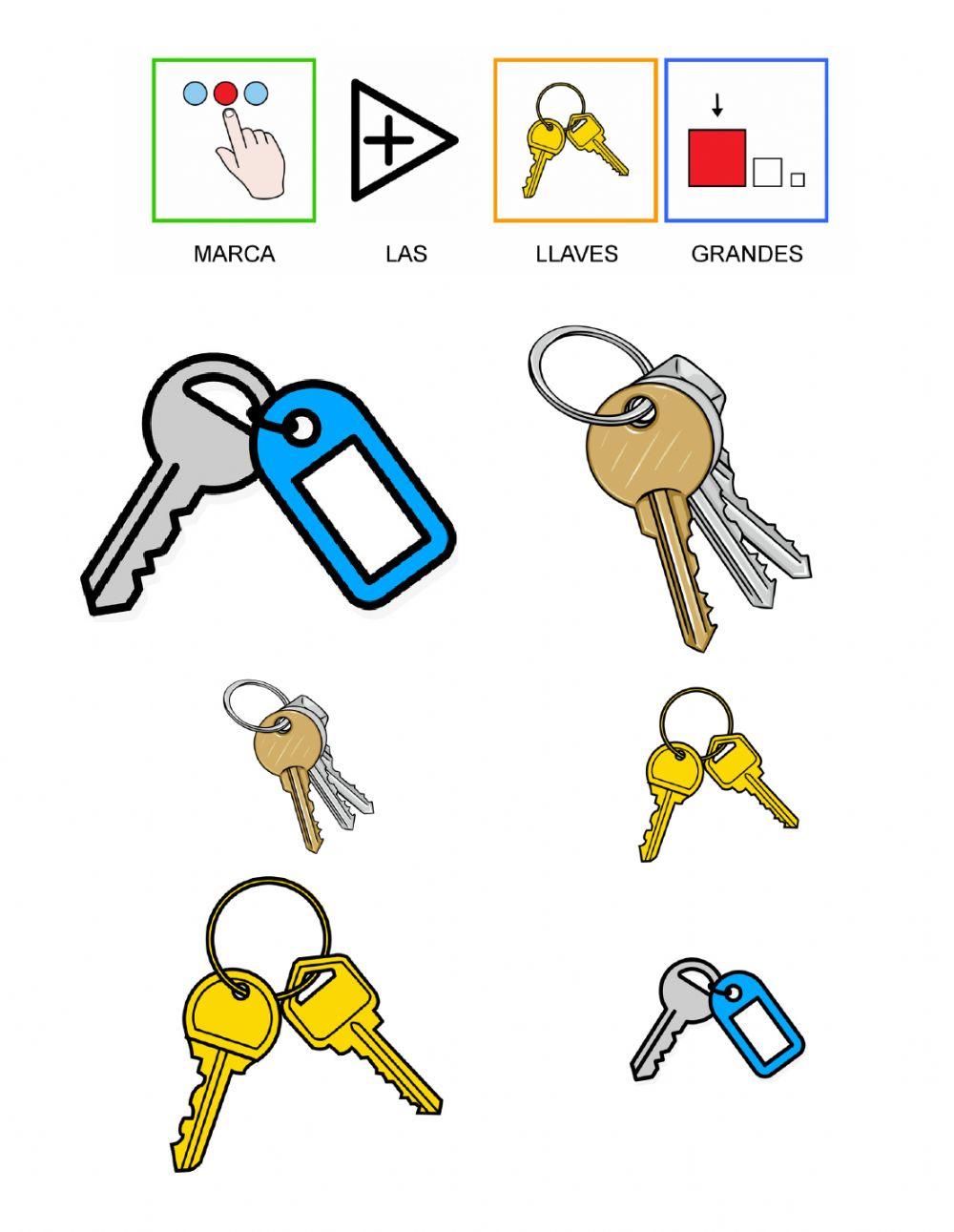 Selecciona las llaves grandes