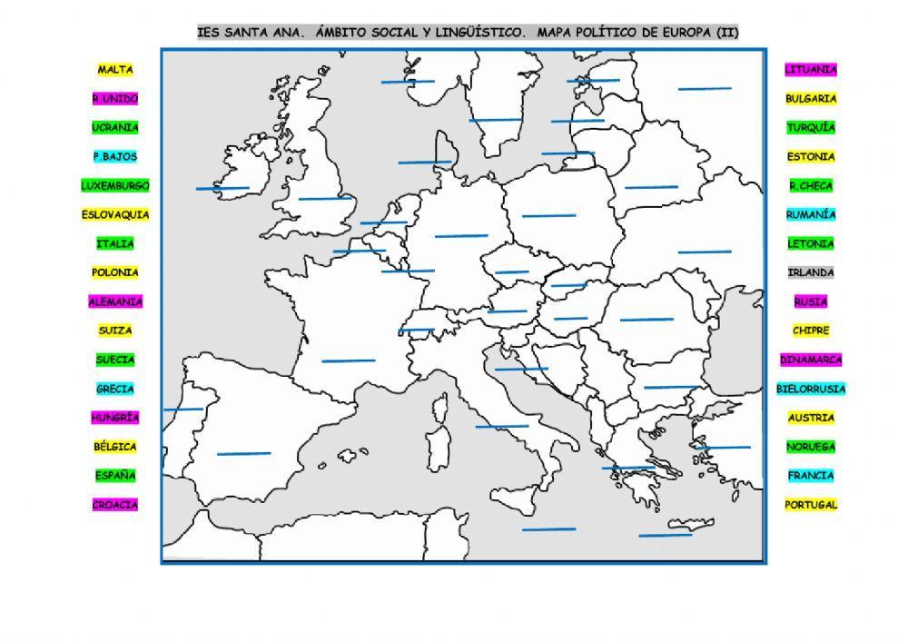 Europa. mapa político